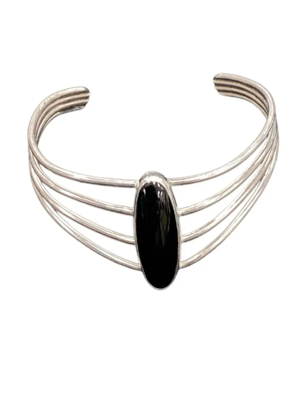 Onyx Sterling Silver Cuff Bracelet